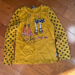 Yellow long sleeves tee for girls